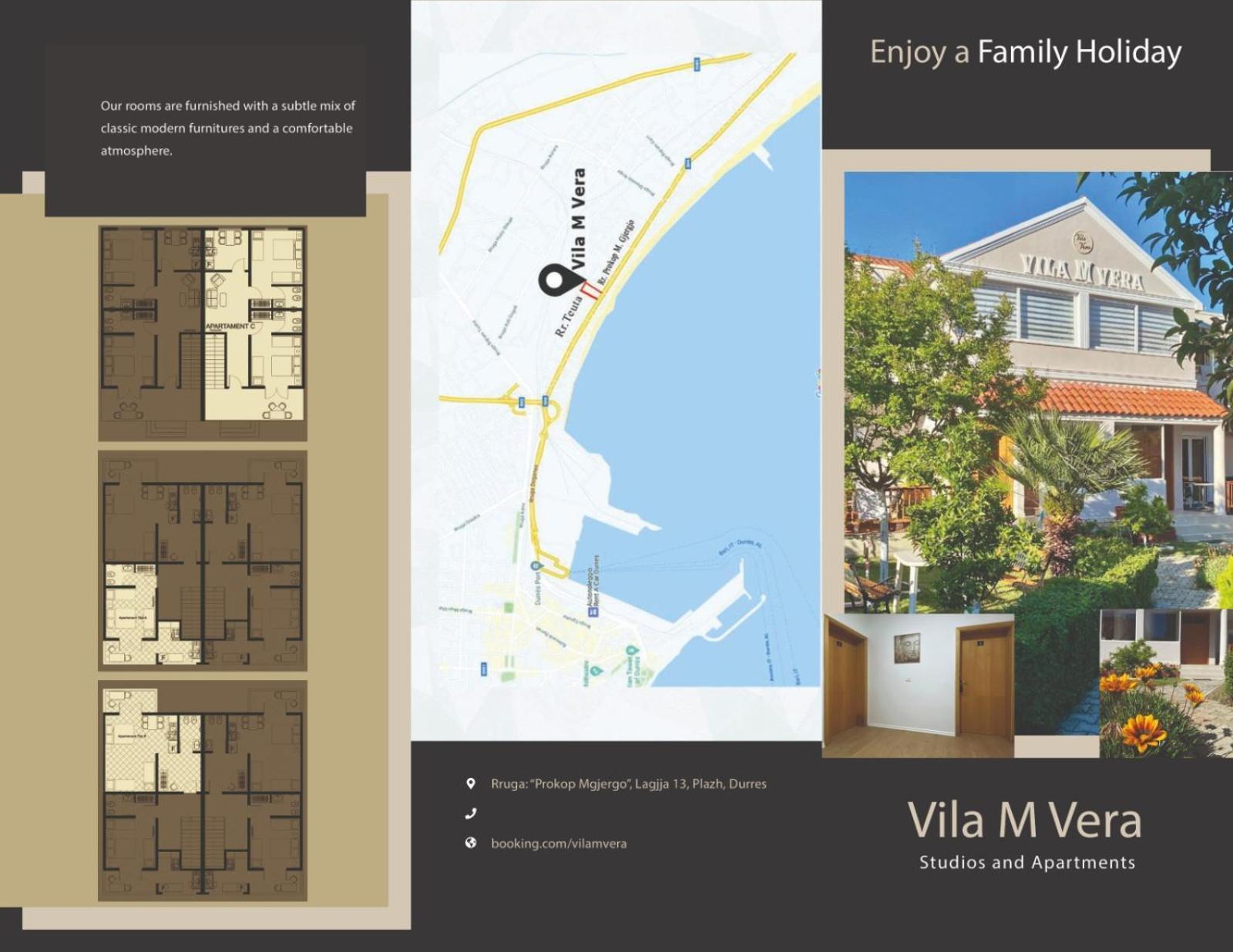 Vila M Vera Rooms With Kitchen And Apartments ドゥラス エクステリア 写真